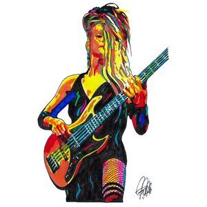 Tanya OCallaghan Bass Hard Rock Heavy Metal Music Print Poster Wall Art 18x24